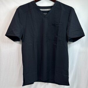 Fabletics Scrub Top Black Evolve 3-Pocket V-Neck, S, Brand New